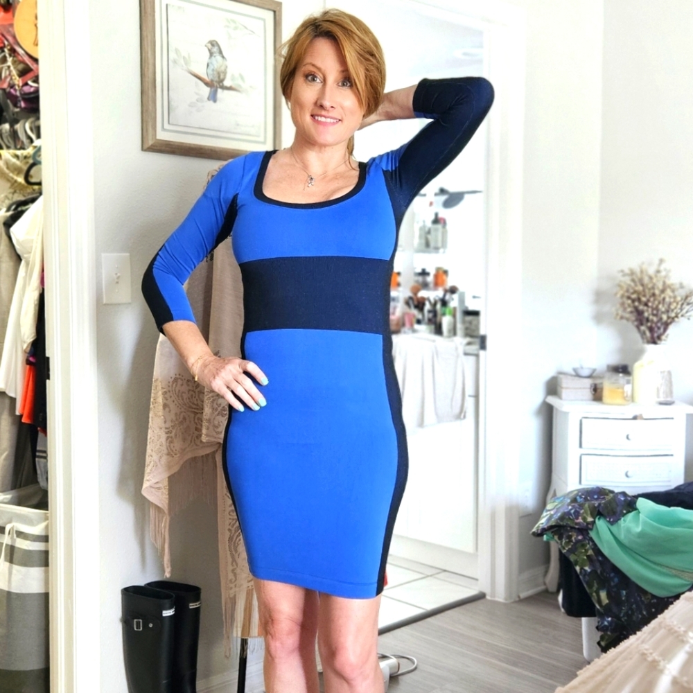 Bebe blue dress